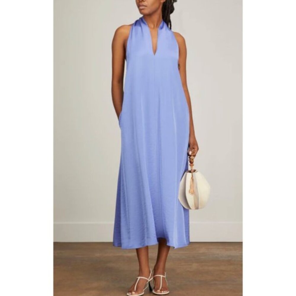 SAMSOE SAMSOE Cille open back Dress in Iolite size L